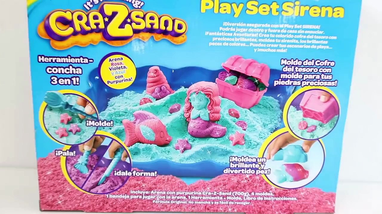 Cra*Z*SAND Sirena Play Set Princess Ariel The Little Mermaid Mermaids Kinetic Sand Super Sand Video