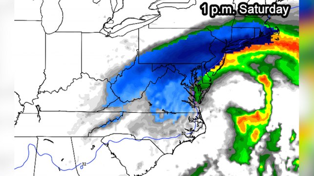 Snow update: Snow falling steadily in D.C. area