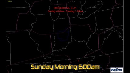 Indianapolis Air Traffic for Super Bowl XLVI