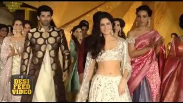Katrina Kaif & Aditya Roy Kapur Walk For Manish Malhotras The Regal Threads Fashion Show