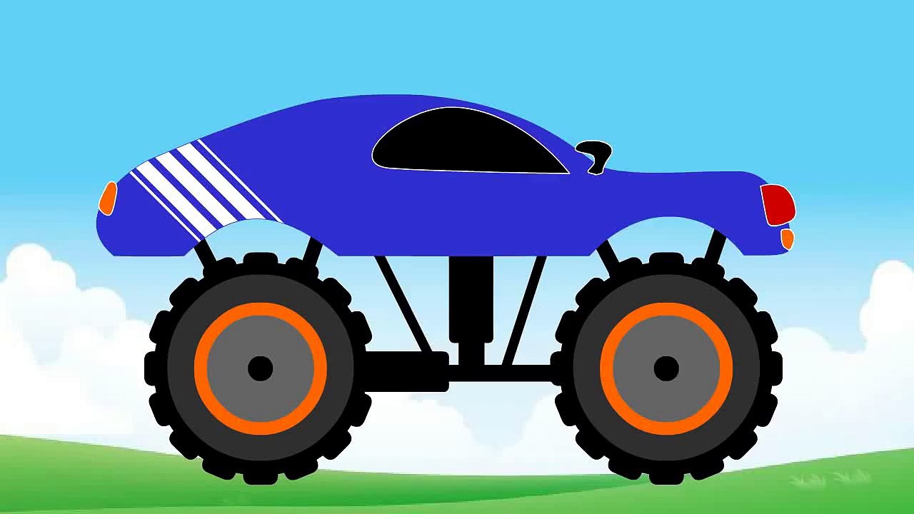 Do not break the rules! Police chasing blue monster truck
