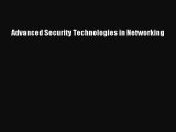 [PDF Download] Advanced Security Technologies in Networking [Download] Online