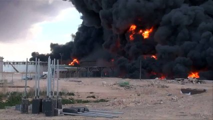 Firefighters battle Libya oil facility blaze
