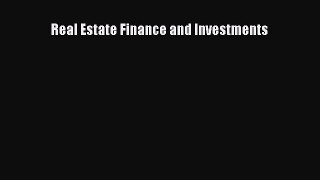 Download Real Estate Finance and Investments PDF Online