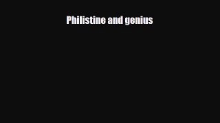 [PDF Download] Philistine and genius [PDF] Full Ebook