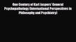 PDF Download One Century of Karl Jaspers' General Psychopathology (International Perspectives