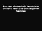 [PDF Download] Assessment & Intervention for Communication Disorders in Culturally & Linguistically