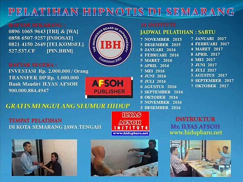 Pelatihan Trainer Hipnotis Surabaya 0858-6507-9257 [INDOSAT]