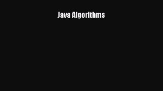 [PDF Download] Java Algorithms [Download] Full Ebook