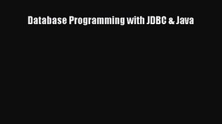 [PDF Download] Database Programming with JDBC & Java [Read] Online