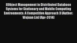 [PDF Download] [(Object Management in Distributed Database Systems for Stationary and Mobile