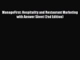 [PDF Download] ManageFirst: Hospitality and Restaurant Marketing with Answer Sheet (2nd Edition)