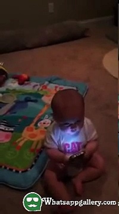 Whatsapp funny videos - 6 months old baby's crazy reaction over smartphone | Awful baby reactions  ever seen