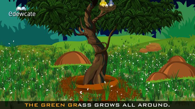 Edewcate english rhymes The green grass grows all around nursery rhyme