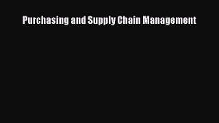 [PDF Download] Purchasing and Supply Chain Management [Download] Online