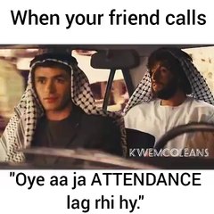 Very Funny when some one bunk from class