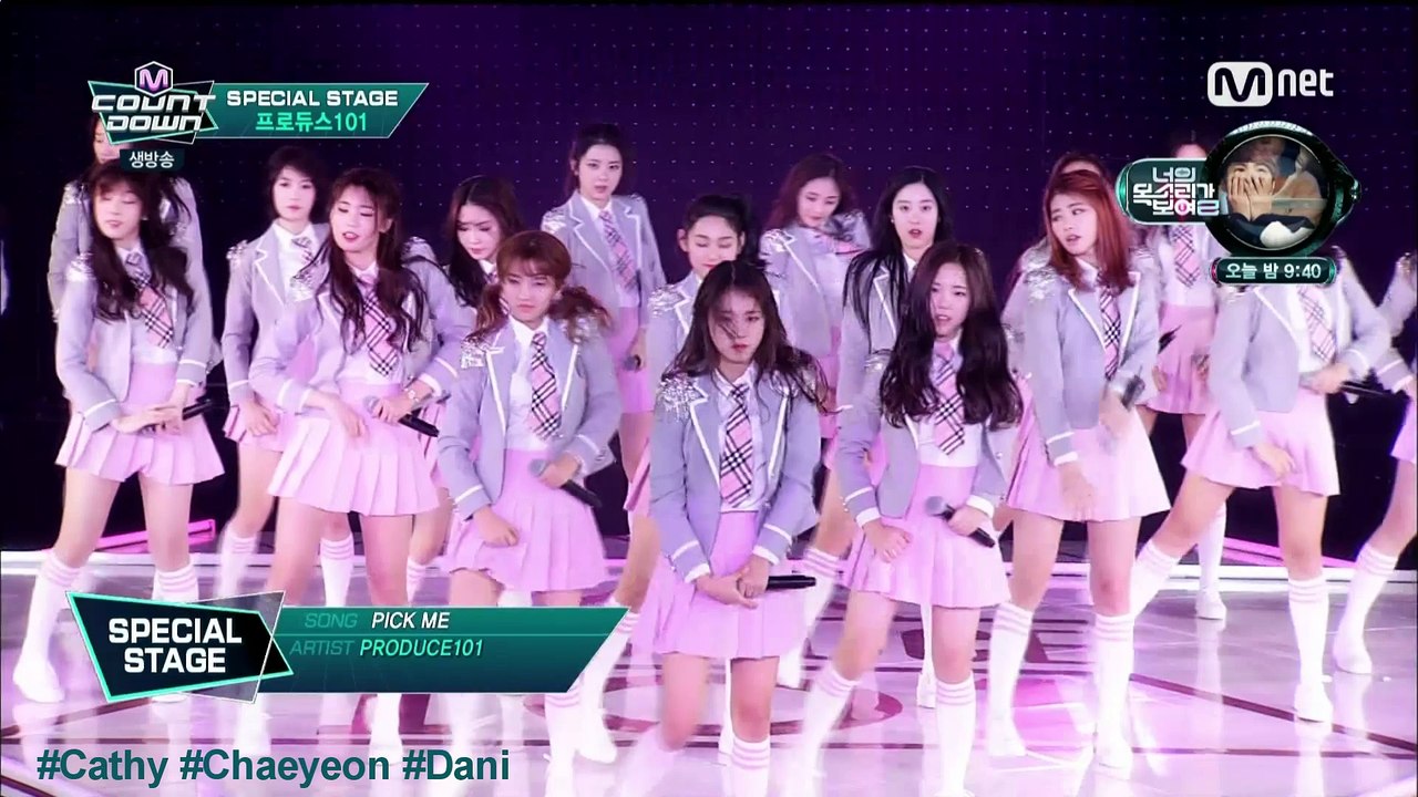 151217 Cathy+Chaeyeon+Dani @ M! Countdown Produce 101-Pick Me