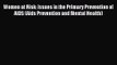 PDF Download Women at Risk: Issues in the Primary Prevention of AIDS (Aids Prevention and Mental
