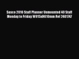 [PDF Download] Sasco 2016 Staff Planner Unmounted 40 Staff Monday to Friday W915xH610mm Ref