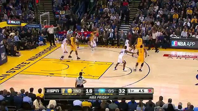 Stephen Curry Hits the Half-Court Shot Pacers vs Warriors January 22 2016 NBA 2015-16 Season
