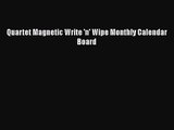 [PDF Download] Quartet Magnetic Write 'n' Wipe Monthly Calendar Board [Read] Online