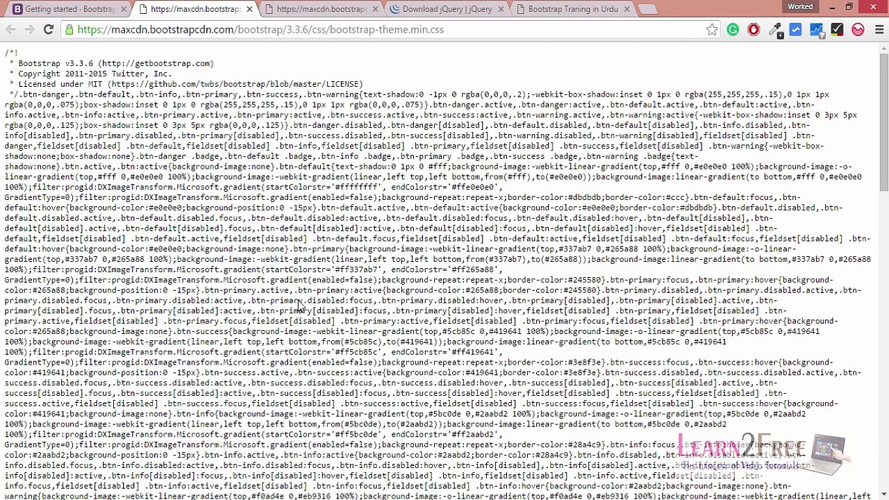 Bootstrap Framework Tutorial in Urdu Part-03