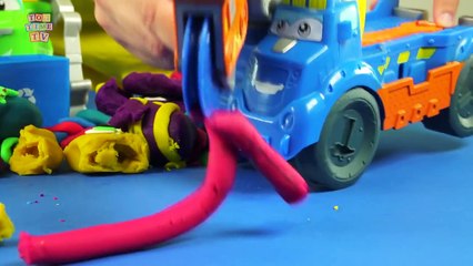 Tonka Chuck and Friends Play Doh Diggin Rigs Play Dough Mess For Rowdy The Recycling Truck Toy