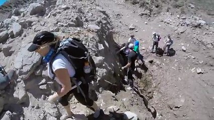 Randonneurs surpris par un glissement de terrain