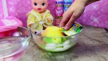 Baby Alive Bath Time Color Change Water Bubble Bath ❤ Surprise Fizz Egg & FOAM Soap DisneyCarToys (FULL HD)