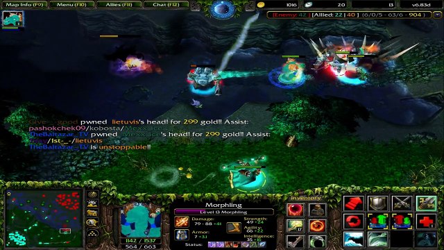 Dota Gameplay - Morphling [ULTRA KILL & Beyond godlike]