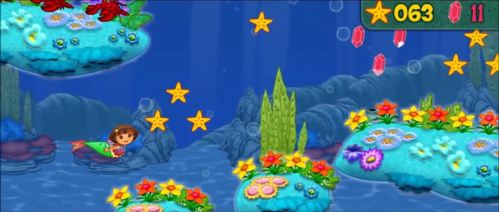 Dora La Exploradora! Visita la playa y se convierte en sirena! (juego)