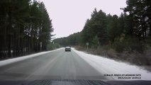 Dash cam footage captures dangerous near-miss accident