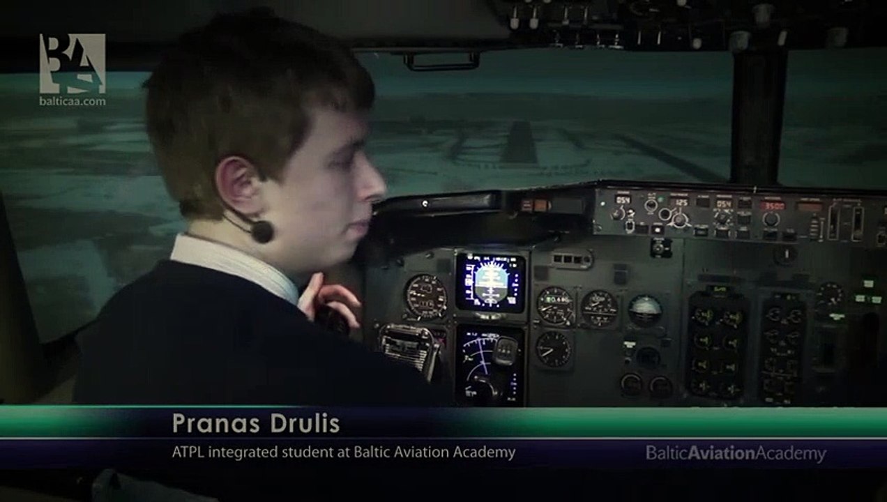 Cross - wind take-- off and landing on a Boeing 73CL. Baltic Aviation Academy  Video Arts