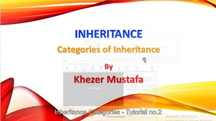 Inheritance Categories - Tutorial no.2