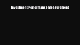 Download Investment Performance Measurement PDF Free