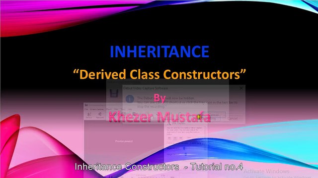 Inheritance Constructors - Tutorial no.4