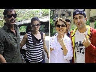 Ajay Devgan & Kajol Casts VOTE | Lok Sabha Elections 2014