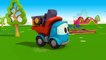 Toy Trucks Tutitu style - Leo JUNIOR'S CAR TRANSPORTER! Kid's 3D Educational Construction Cartoons