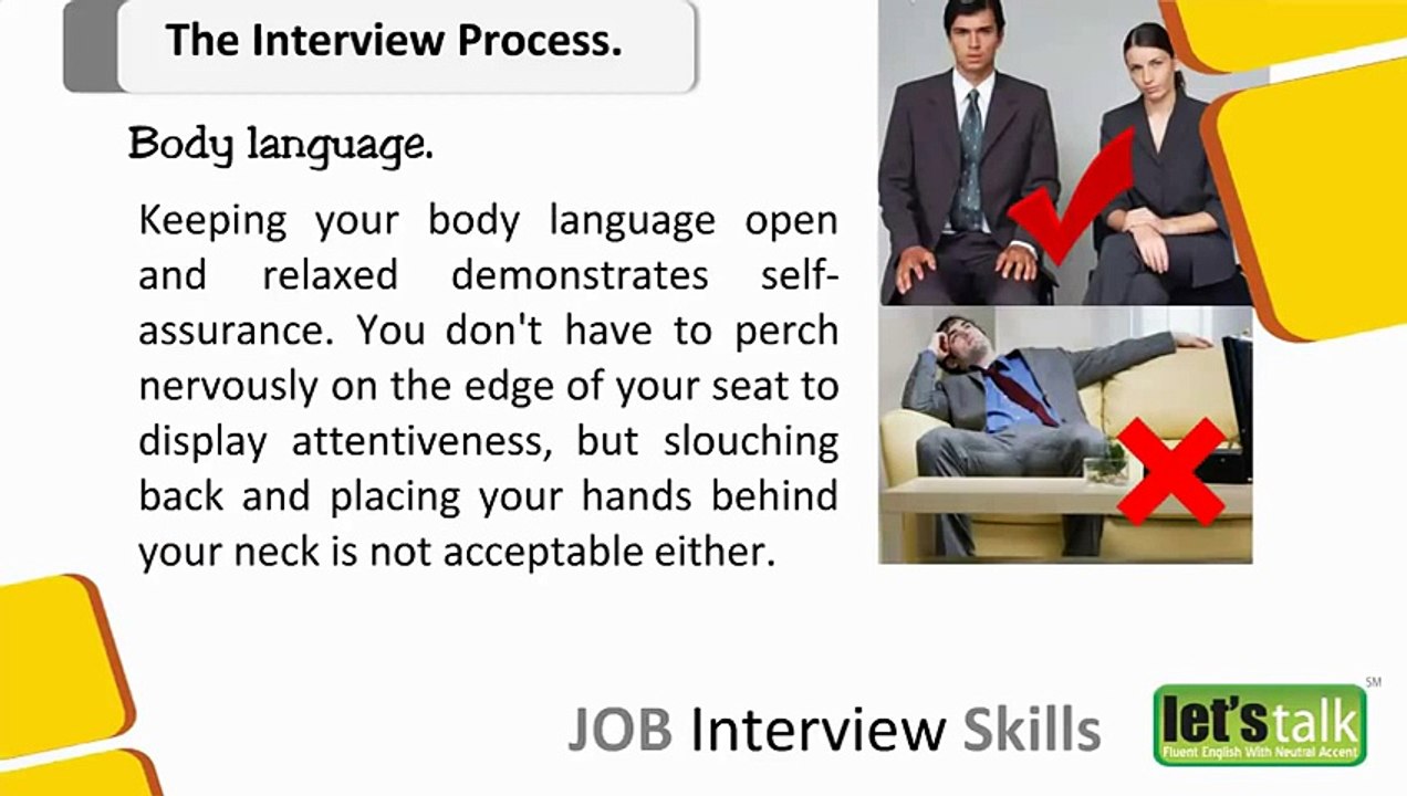 Job interview Skills Training video free - interview success, body language, dress code, hand shake, eye contact, interview question and answers_4