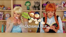 Anna vs Elsa Taffy Challenge with Real Life Frozen Whats in my Mouth. DisneyToysFan.