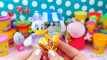 Daisy Duck Peppa pig Play doh ice cream shop Kinder surprise eggs Frozen egg