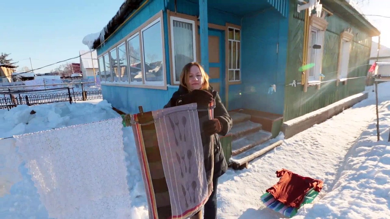 Washing clothes in Siberia-cut
