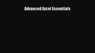 [PDF Download] Advanced Excel Essentials [Read] Online