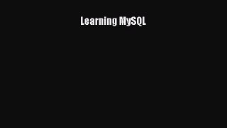 [PDF Download] Learning MySQL [PDF] Online