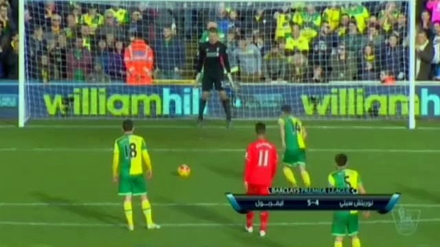 أهداف مباراة نوريتش سيتي وليفربول في الدوري الإنجليزي الممتاز