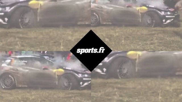 Latvala renverse un spectateur !