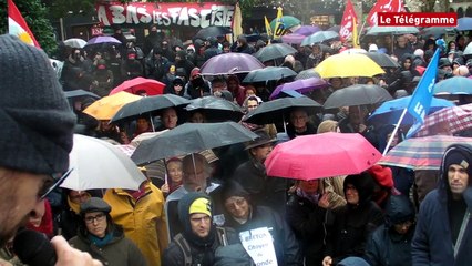 Quimper. De 800 à 900 manifestants rive droite, 150 rive gauche (Le Télégramme)