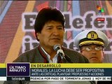 Morales agradece apoyo de movimientos sociales en 10 años de gestión