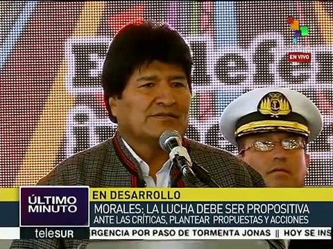 Morales agradece apoyo de movimientos sociales en 10 años de gestión