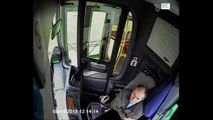 Bus driver had fallen asleep at the wheel